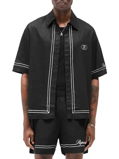 Represent Men's Logo Border Shirt - Jet Black | Thumbnail 4