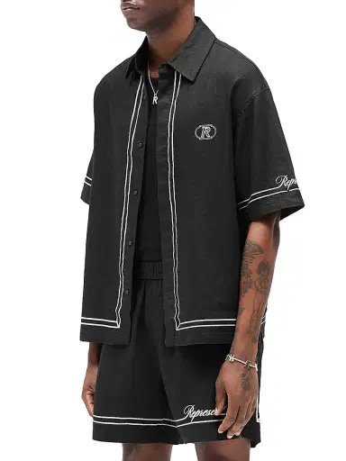 Represent Men's Logo Border Shirt - Jet Black | Thumbnail 5