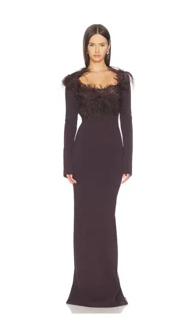 The Attico Long Feather Gown | Thumbnail 5