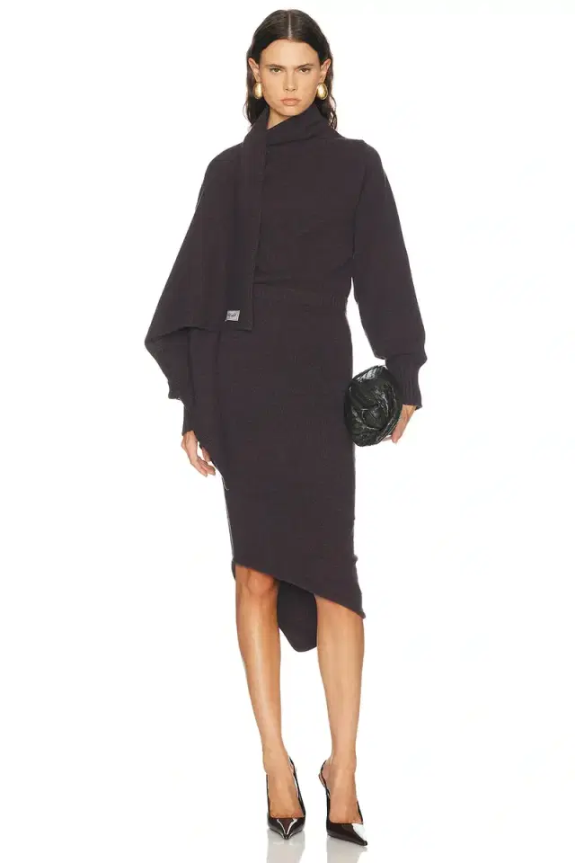 The Attico Scarf Midi Dress