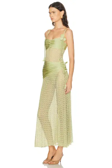 PatBO Petal Sheen Flower Applique Beach Dress | Thumbnail 3