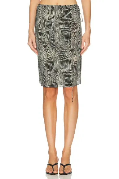 St. Agni Savannah Silk Wrap Skirt | Thumbnail 2