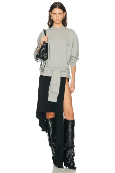 The Attico Fleece Tie Sweatshirt | Thumbnail 4 The Attico Fleece Tie Sweatshirt | Thumbnail 4