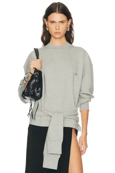 The Attico Fleece Tie Sweatshirt | Thumbnail 1 The Attico Fleece Tie Sweatshirt | Thumbnail 1