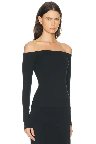 Skims Smooth Layers Long Sleeve Off The Shoulder Top | Thumbnail 2 Skims Smooth Layers Long Sleeve Off The Shoulder Top | Thumbnail 2