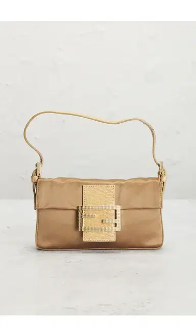 FWRD Renew Fendi Crystal Embellished Satin Mini Baguette Shoulder Bag | Thumbnail 2 FWRD Renew Fendi Crystal Embellished Satin Mini Baguette Shoulder Bag | Thumbnail 2