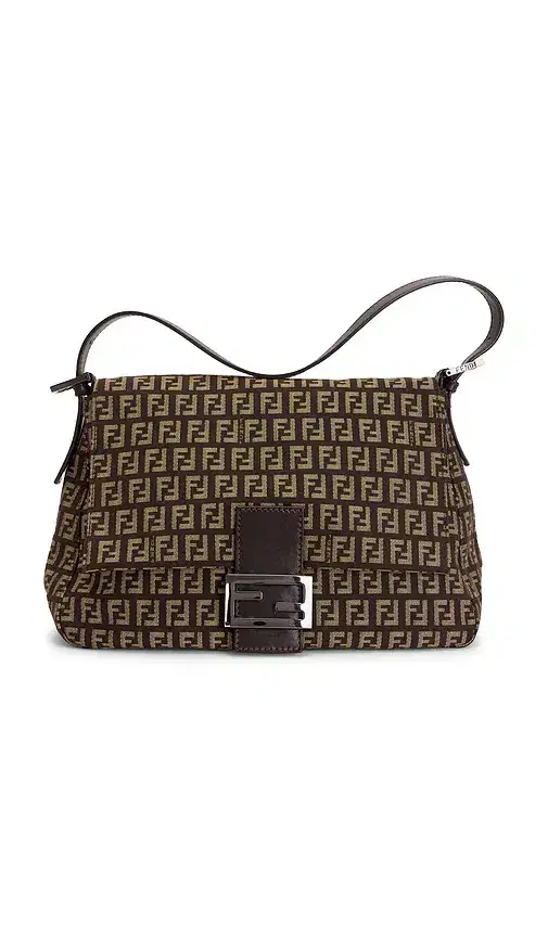 FWRD Renew Fendi Zucchino Mama Baguette Shoulder Bag