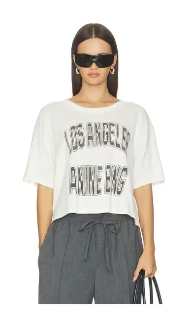 Anine Bing Johnny Cropped Tee | Thumbnail 1
