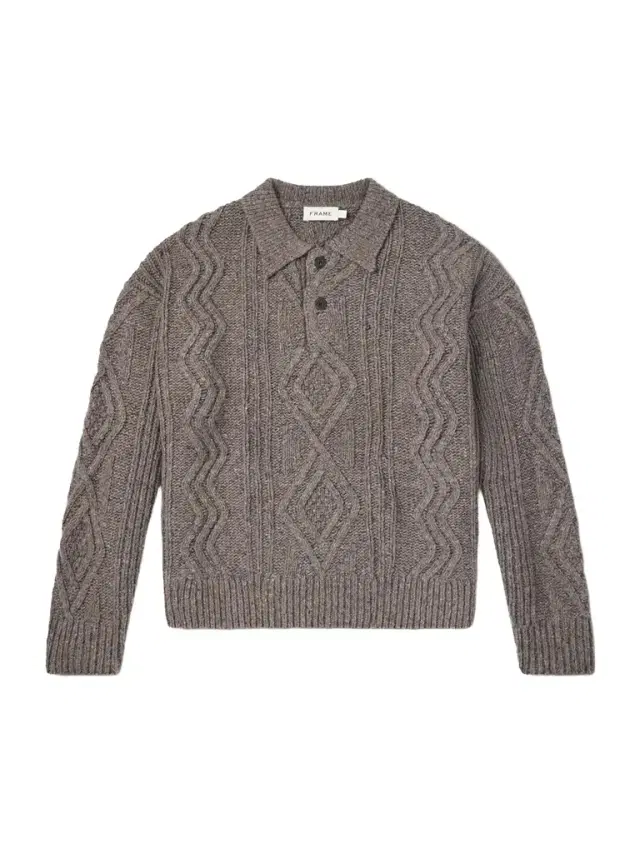 Frame Cable-Knit Wool and Cashmere-Blend Polo Sweater - Men