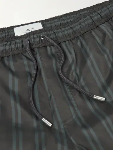 MR P. Straight-Leg Mid-Length Striped Swim Shorts - Men | Thumbnail 4