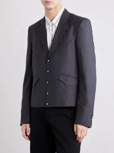 Enfants Riches Déprimés Western Perfect Striped Wool Blazer - Men | Thumbnail 3