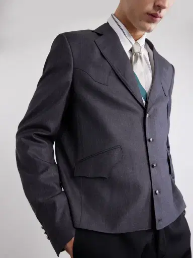 Enfants Riches Déprimés Western Perfect Striped Wool Blazer - Men | Thumbnail 5