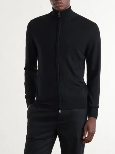 Canali Wool Zip-Up Sweater - Men | Thumbnail 3