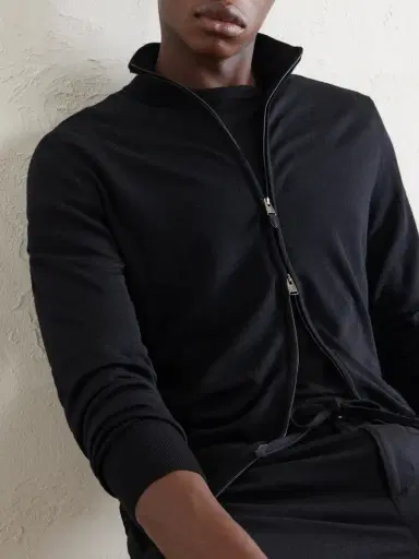 Canali Wool Zip-Up Sweater - Men | Thumbnail 5