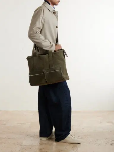 Métier Racer Suede Tote Bag - Men | Thumbnail 3 Métier Racer Suede Tote Bag - Men | Thumbnail 3