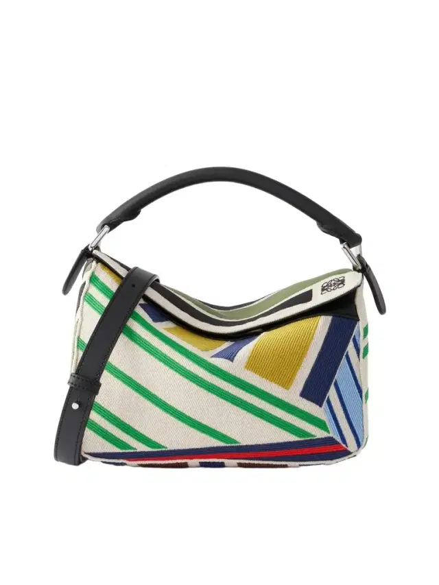 Loewe Puzzle Edge Small Leather-Trimmed Embroidered Canvas Messenger Bag - Men