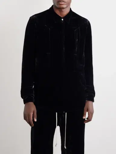 Rick Owens Fogpocket Velour Jacket - Men | Thumbnail 3 Rick Owens Fogpocket Velour Jacket - Men | Thumbnail 3
