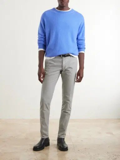 Slowear Straight-Leg Stretch-Cotton Trousers - Men | Thumbnail 2