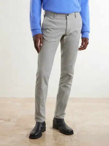 Slowear Straight-Leg Stretch-Cotton Trousers - Men | Thumbnail 3
