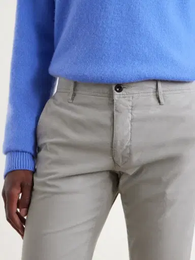 Slowear Straight-Leg Stretch-Cotton Trousers - Men | Thumbnail 5