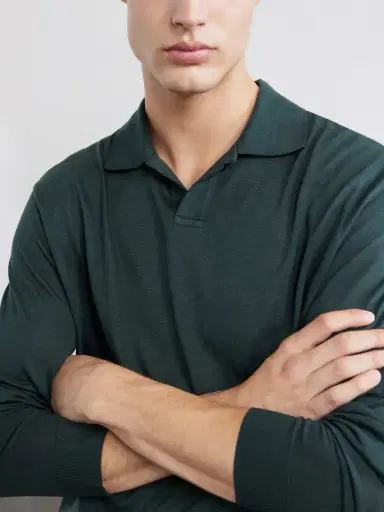 Altea Pierre Lyocell and Cotton-Blend Jersey Polo Shirt - Men | Thumbnail 5