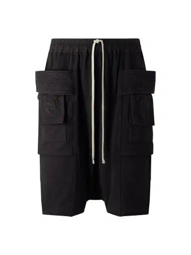 DRKSHDW by Rick Owens Creatch Wide-Leg Cotton-Jersey Cargo Shorts - Men | Thumbnail 1