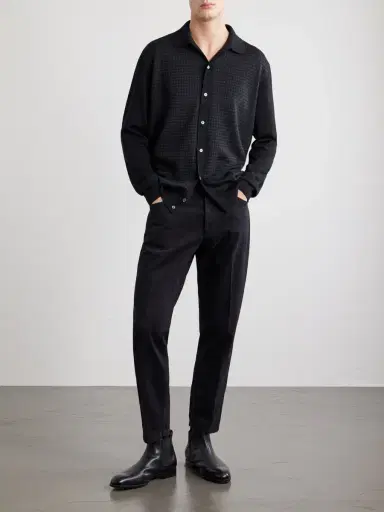 Lardini Fresco Wool Cardigan - Men | Thumbnail 2