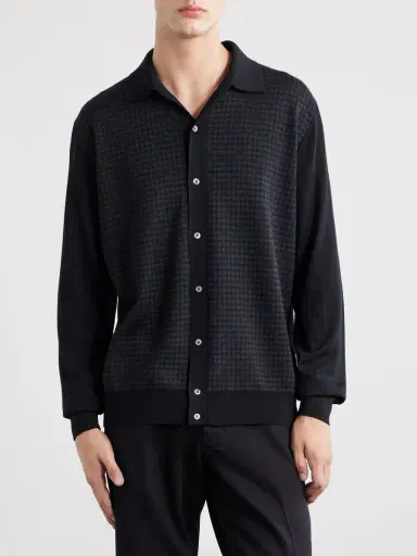 Lardini Fresco Wool Cardigan - Men | Thumbnail 3
