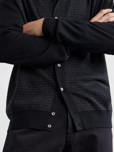 Lardini Fresco Wool Cardigan - Men | Thumbnail 5