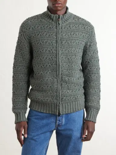 Canali Alpaca-Blend Zip-Up Sweater - Men | Thumbnail 3 Canali Alpaca-Blend Zip-Up Sweater - Men | Thumbnail 3