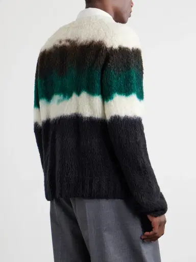 Sacai Chusen-Dyed Wool-Blend Cardigan - Men | Thumbnail 4