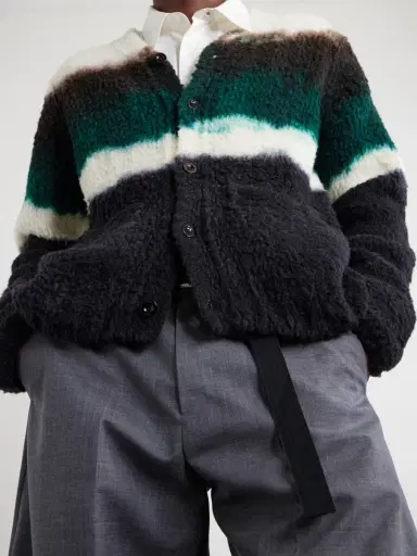 Sacai Chusen-Dyed Wool-Blend Cardigan - Men | Thumbnail 5