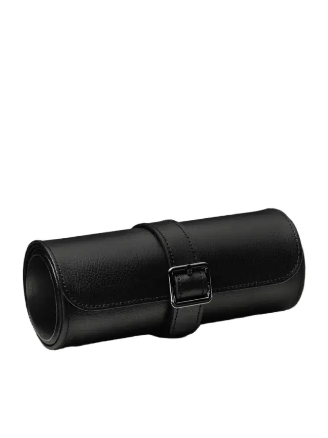Wolf Textured Watch and Jewellery Roll - Men