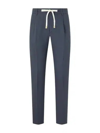 ELEVENTY Straight-Leg Lyocell and Linen-Blend Trousers - Men | Thumbnail 1
