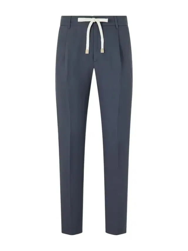 ELEVENTY Straight-Leg Lyocell and Linen-Blend Trousers - Men