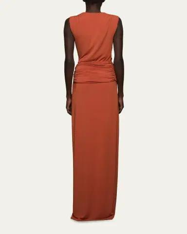 Et Ochs Jil Plunging Draped Column Gown | Thumbnail 3