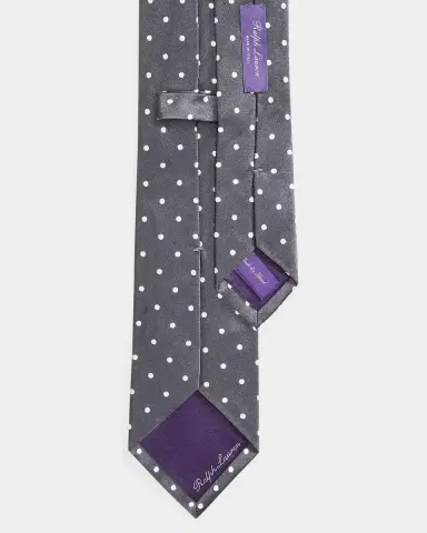 Ralph Lauren Purple Label Men's Polka-Dot Silk Satin Tie | Thumbnail 2 Ralph Lauren Purple Label Men's Polka-Dot Silk Satin Tie | Thumbnail 2