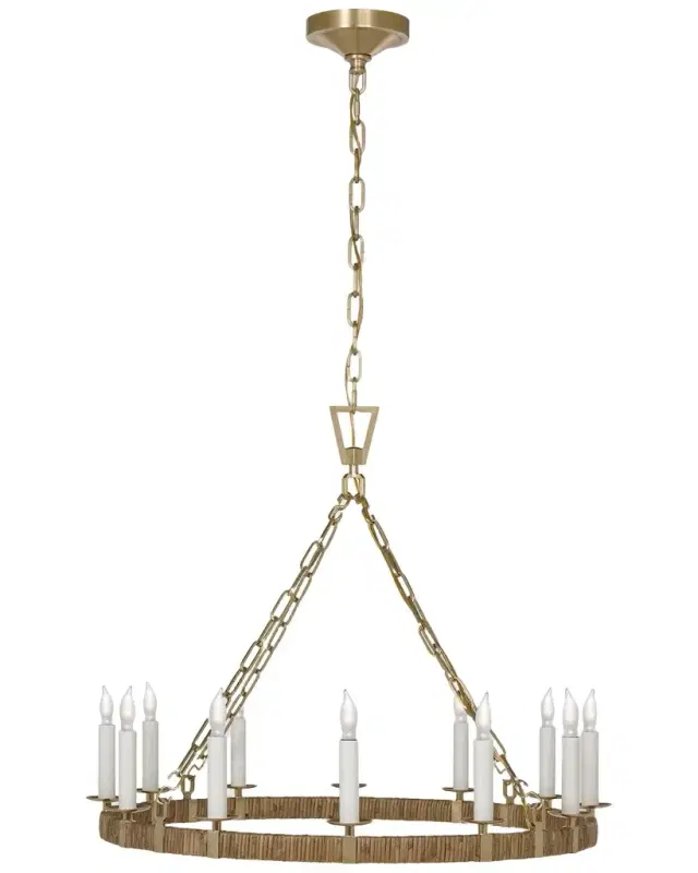 Visual Comfort Signature Darlana Wrapped 30" 12-Light Ring Chandelier by Chapman & Myers