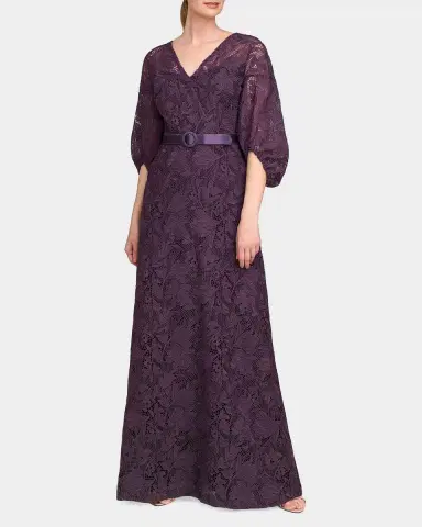 Kay Unger New York Delaney Lace A-Line Gown | Thumbnail 2 Kay Unger New York Delaney Lace A-Line Gown | Thumbnail 2