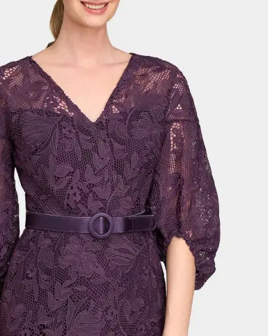Kay Unger New York Delaney Lace A-Line Gown | Thumbnail 4 Kay Unger New York Delaney Lace A-Line Gown | Thumbnail 4