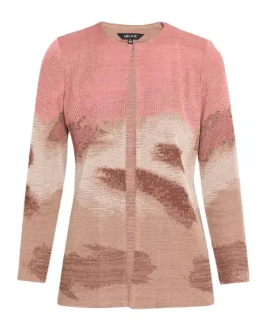 Misook Heritage-Fit Landscape Pattern Knit Jacket | Thumbnail 1