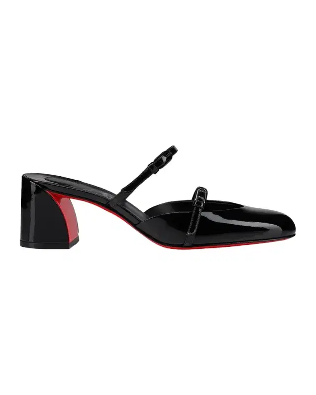 Christian Louboutin 55mm Jane Nina Patent Leather Mary Jane Mule Pumps