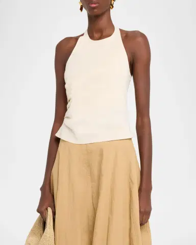 A.L.C. Sylvie Linen-Blend Halter Top | Thumbnail 4