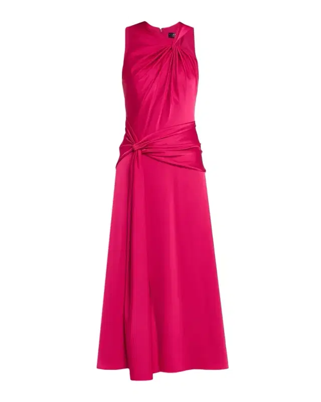 Aidan Mattox Strapless Embroidered Crepe Column Dress