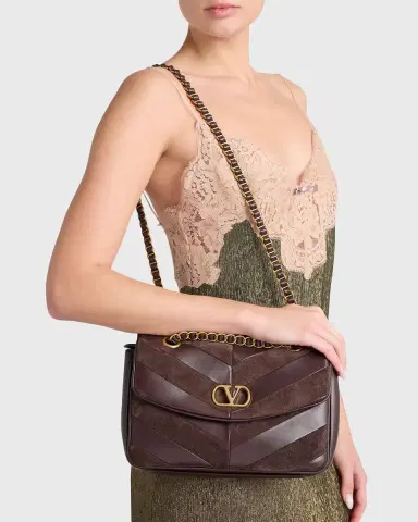 Valentino Garavani Djuna Medium Patchwork Chevron Shoulder Bag | Thumbnail 2 Valentino Garavani Djuna Medium Patchwork Chevron Shoulder Bag | Thumbnail 2