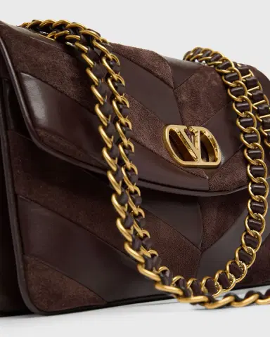 Valentino Garavani Djuna Medium Patchwork Chevron Shoulder Bag | Thumbnail 6 Valentino Garavani Djuna Medium Patchwork Chevron Shoulder Bag | Thumbnail 6