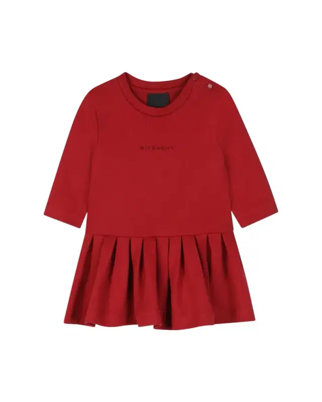 Givenchy Girl 's Logo-Embroidered Cotton Dress, Size 6M-18M