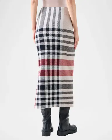 Akris punto Check Knit Midi Tube Skirt | Thumbnail 3 Akris punto Check Knit Midi Tube Skirt | Thumbnail 3
