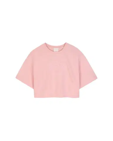 Givenchy Girl 's Logo-Embroidered Cropped T-Shirt, Size 8- | Thumbnail 1
