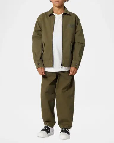 Givenchy Boy's Couture Seam Cotton Twill Trousers | Thumbnail 2 Givenchy Boy's Couture Seam Cotton Twill Trousers | Thumbnail 2
